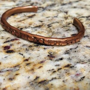 Textured Copper Cuff Bracelet